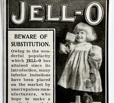 1904 Jell-O Gelatin Dessert Advertisement Antique Ephemera #2 4 x 2.25&quot; - £10.21 GBP