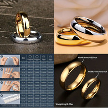 Wedding Ring Engagement Titanium Steel Elegant Beautiful Simple Design - $131.57 MXN