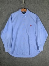 Ralph Lauren Golf Button Up Pocket Shirt Mens Extra Large Collared Blue XL - $12.73
