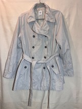 Gap Women&#39;s SZ XL Off-White Belted Classic Trench Coat Double Breasted A79 - £19.94 GBP