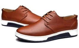 Laoks Mens Casual Oxford Shoes Breathable Lace-Up Flat Fashion Sneakers ... - $31.41