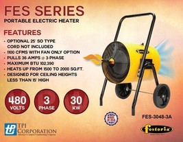 Fostoria FES-3048-3A Portable Electric Salamander Heater 30KW 480V 3P - $2,197.32