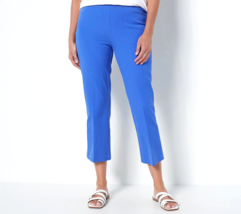 Isaac Mizrahi 24/7 Stretch Baby Bootcut Cropped Pant- Blue Azure, TALL  0 - £22.05 GBP