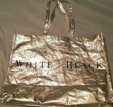 White House Black Market Silver Metallic Large Shopping Bag - £11.62 GBP