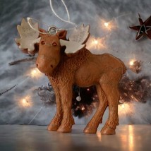 Maine Moose Ornament Bar Harbor Christmas Resin Elk Cabincore Rustic Souvenir  - £13.22 GBP
