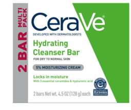 CeraVe Hydrating Cleansing Bar for Normal to Dry Skin 4.5oz x 2 pack - £31.46 GBP