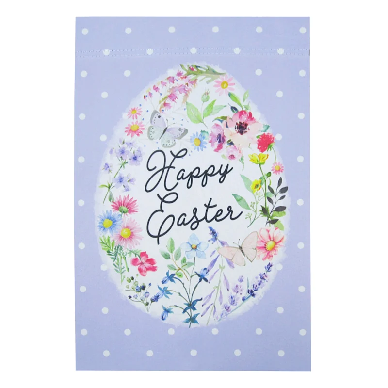Easter Purple Happy Easter Garden Flag- 2 Sided, 12.5&quot; x 18&quot; - £6.39 GBP