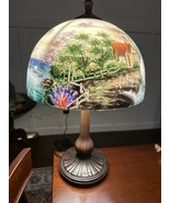 RARE Thomas Kinkade 'Beacon Of Hope’ Reverse Painted Table Lamp 19.5” - $189.95
