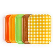 Unbreakable A5 Melamine Serving Trays Fast Food Tray Durable 6pcs Set Cafeteria  - £23.73 GBP