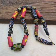 Multicolor Antique Style Glass beads Necklace - $68.62 CAD