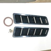 2pc Black Plastic Universal Self Adhesive Exterior Hood Louvers Vent Sco... - $22.47
