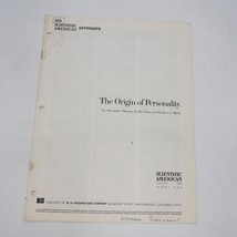 1970 Scientific American Offprint The Origin Of Personalità - £16.54 GBP