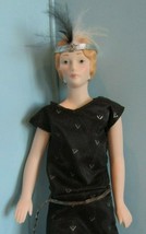 Vintage Roring 20&#39;S Black Dress 8” Miniature .Avon Collectible 1989 - £15.73 GBP