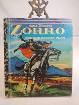 Walt Disney Productions A Little Golden Book Zorro And The Secret Plan Hard... - £14.24 GBP