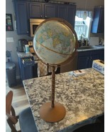 Vintage Replogle World Classic Series 14&quot; Diameter w/Stand Tan MCM 1980s - $148.50