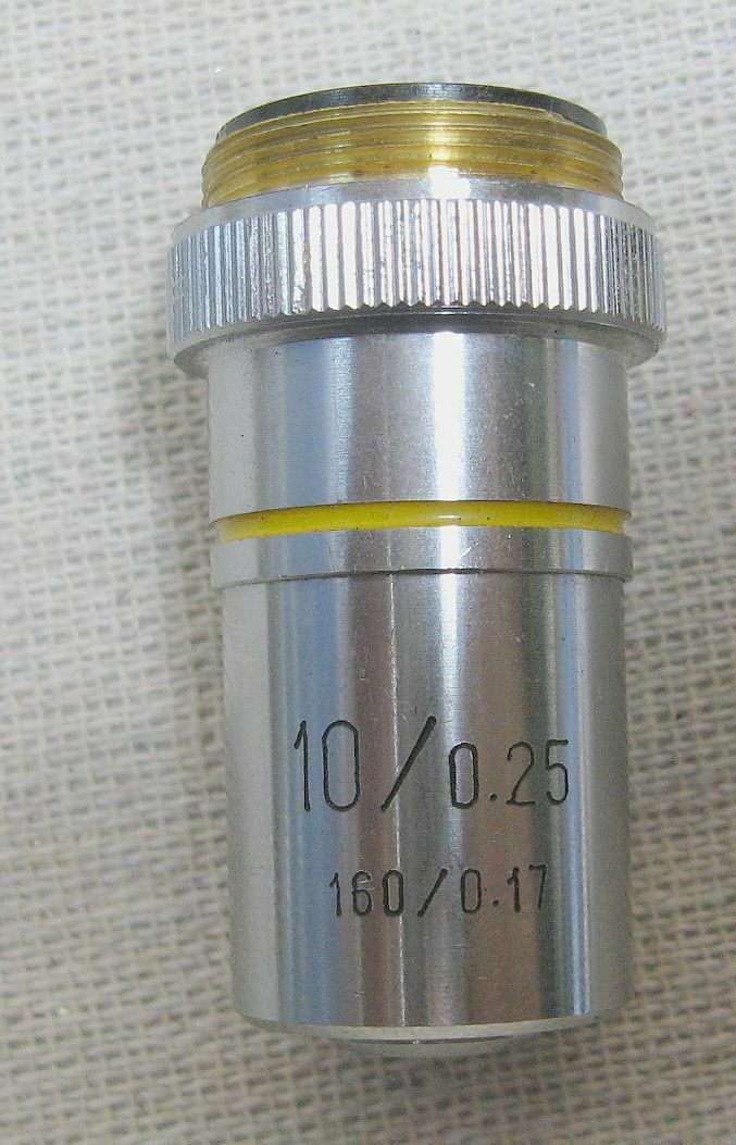 Generic Microscope Objective 10/0.25 160/0.17 Fits One-Sixty ,Student Mi... - $13.99