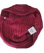MAD ABOUT STYLE ~ Loose Knit ~ WINE RED Infinity Scarf ~ 15&quot; Wide x 52&quot; ... - $35.08 CAD