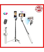 Portable Smartphone Gimbal with Wireless Remote &amp; RGB Fill, 43-Inch Exte... - $106.05 CAD