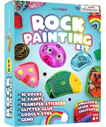 Rock Painting Kit for Kids - Arts and Crafts for Girls &amp; Boys Ages 6-12 ... - $21.63