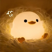 Cute Duck Night Light For Children,Soft Silicone Sleep Light With Usb Rechargeab - £28.76 GBP