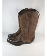 Bill Montana Brown Leather Cowboy boots Sz 42, US 8.5 - £94.39 GBP
