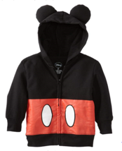 Disney Toddler Boys Mickey Mouse Full Zip Hoodie with Mouse Ears Size 2T... - $14.99