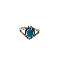 Vintage Navajo Southwest Sterling Silver Turquoise Ring - $34.65