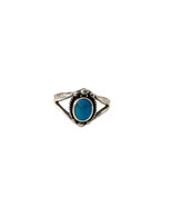 Vintage Navajo Southwest Sterling Silver Turquoise Ring - $655.21 MXN