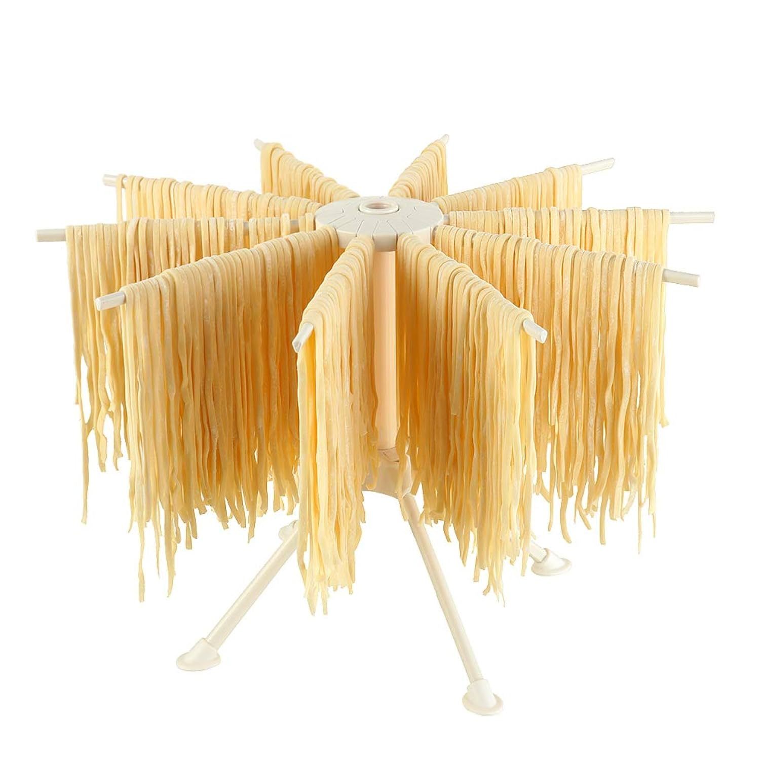 Primary image for Collapsible Pasta Drying Rack, Plastic Foldable Homemade Fresh Spaghetti Stand D