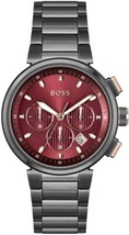 Hugo Boss Boss One Chronograph Mit Rotem Zifferblatt Herrenuhr HB1514000... - £103.49 GBP