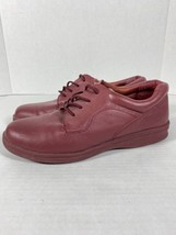Dr. Scholls Red Wine Lace Up Casual Leather Oxford Shoes Womens 7 1/2 M - £23.34 GBP