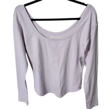 NEW We The Free Chloe Long-Sleeve Tee XL Lavender T-Shirt - £19.22 GBP