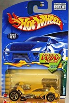 2002 Hot Wheels #77 Cold Blooded Series 3/4 VULTURE Yellow w/Chrome 5 Spokes - £5.82 GBP