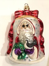 Radko Nick O’Bell Gem Christmas Ornament 99-971-0 Santa Claus Bell Double Sided - £25.81 GBP