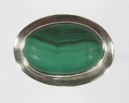 Vintage Malachite Argent Sterling Bague (Taille 7.75) - $1,899.35 MXN