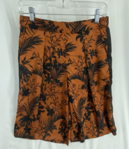 Future Collective Kahlana Barfield Brown Palm Women&#39;s Pleated Shorts Size XS - £11.27 GBP