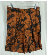 Future Collective Kahlana Barfield Brown Palm Women&#39;s Pleated Shorts Siz... - $14.11