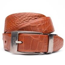 Emilio Genuine Exotic Alligator Belt Cognac image 2
