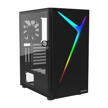Atx Mid Tower Gaming Computer Pc Case With Tempered Glass Swing Door, 1X 120Mm A - £87.70 GBP
