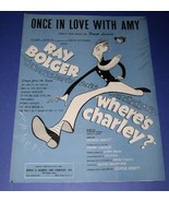 AL HIRSCHFELD ARTWORK RAY BOLGER SHEET MUSIC 1948 ONCE IN LOVE WITH AMY - £18.87 GBP
