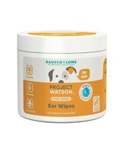 Project Watson Dog Ear Wipes, Gentle pH Balanced Formula 45 Textured Wipes - $12.86