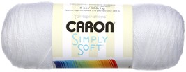 Spinrite Caron Simply Soft Solids Yarn-White - £14.89 GBP