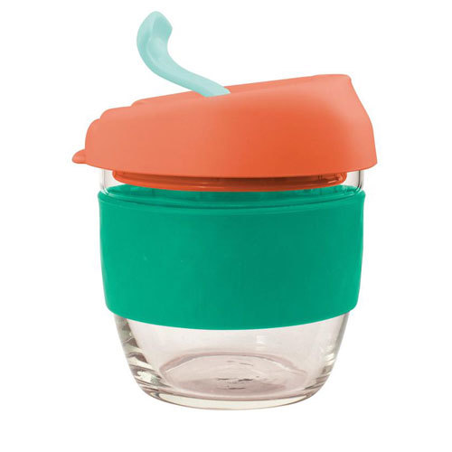 Avanti Glass Reusable Go Cup 236mL - Grn/Coral/Seafm - $27.43