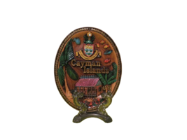 Cayman Islands 3D Collectors Plaque W/ Metal Stand Handpainted 8.5&quot;L x 7&quot;W - £15.62 GBP