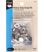 Dritz 18-65 Heavy Duty Snap Fastener Kit, Size 24 (5/8-Inch), Nickel-Pla... - £8.69 GBP