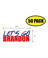 50 PACK 4.5&quot;x2&quot; LET&#39;S GO BRANDON Sticker Decal Humor Funny BIDEN FJB VG0099 - $637.65 MXN