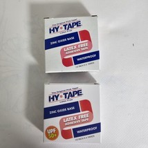 2 Rolls Hy-Tape  Latex Free Zinc Oxide Base 1/2 In x 5 Yds Waterproof HY - £9.00 GBP
