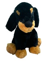 Kuddle Me Toys Rottweiler Dog Plush 14&quot; Black Brown Stuffed Animal Toy - £21.54 GBP