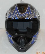 Fulmer JT-1 Maze Motocross Helmet Blue Sz Youth Medium Snell DOT Approved - £56.71 GBP