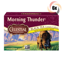 6x Boxes Celestial Seasonings Morning Thunder Black Tea | 20 Bags Each | 1.4oz - $39.94